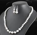 Fresh water pearl necklace and earrings