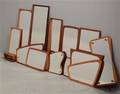 13 spejle i rammer af bl.a. teak m.m., 19501960 13 