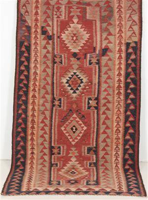 Persisk Harsin nomade kelim, 300x160 cm.