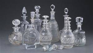 Samling karafler af glas, 1900-tallet 104