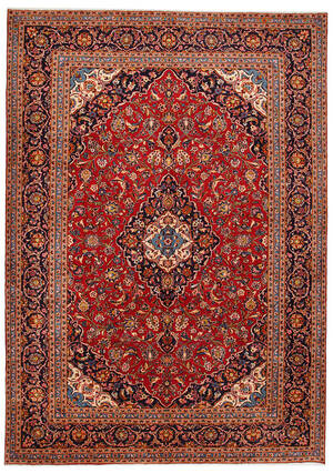 Persisk handknuten matta Kashan, 410x290 cm