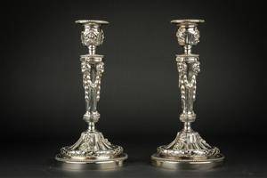 Georg III stil. Par stager af sølvplet 2