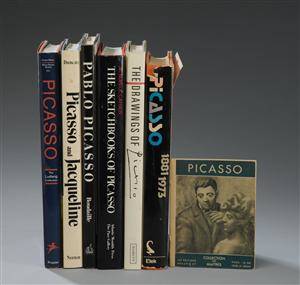 En samling kunsbøger alle vedr. Pablo Picasso  ialt 7 stk.