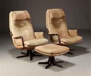 Berg Furniture, par lænestole samt skammel 3