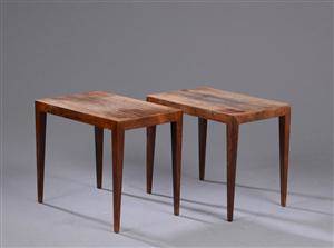 Severin Hansen for Haslev Møbelsnedkeri. Et par borde af palisander 2