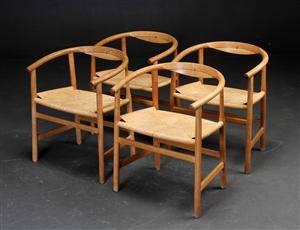 Hans J. Wegner. Fire armstole af egetræ 4