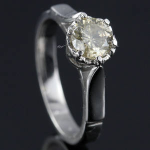 Solitaire ring ca. 1.00 ct.