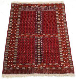 Turkmens tæppe, 160x115 cm.