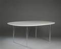 Piet Hein  Bruno Mathsson. Superellipsebord, nylakeret  