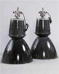 Zwei Industrieleuchten  Werkslampen  Werksleuchten der 1950er  1960er 2