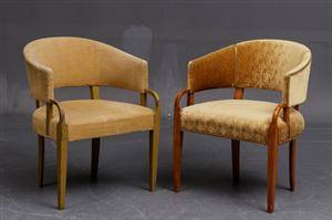 Dansk møbelsnedker. Par armstole, 1940erne 2