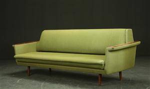 Sovesofa, teak og uld, dansk møbeproducent