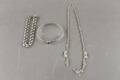 Halsband och armband i silver 2 st