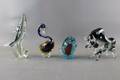 Glaskonst 4 st bla Murano 