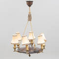 TAKLAMPA, metall, empirstil, 1900-tal.