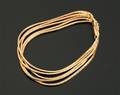 Fem-rækket armbånd, 18 kt guld