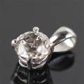 Solitaire Vedhæng af 14 kt. Rhodineret guld med brillant 1.50 ct.