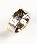 Georg Jensen, Fusions ring, 18 kt guld 2