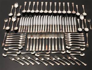 Samling bestik af pletsølv 87