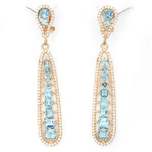 Ørestikker af roséguldbelagt sterlingsølv 