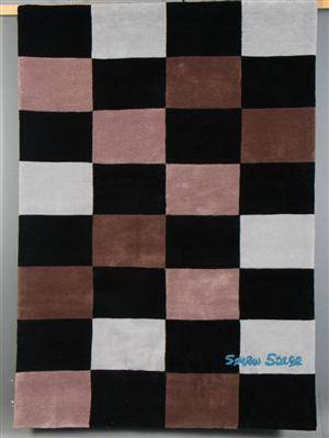 Moderne håndtyftet designtæppe, 140 x 200 cm.
