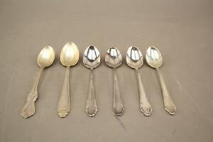 Kaffeskedar i silver 6 st