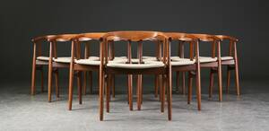Hans J. Wegner for Getama. 10 armstole model GE-525, 10