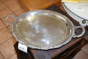 Bricka nysilver, L 70 cm