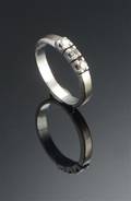 Alliancering. ca 0.15 ct