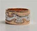 Nina Koppel for Georg Jensen - 3 fusionsringe med brillanter - 18 kt. rosafarvet guld og hvidguld 3