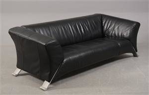 Rolf Benz  Sofa med sort læder