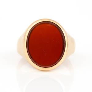 KLACKRING med karneol