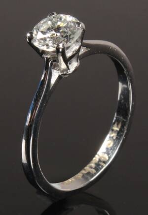 Solitairering, ca. 0.60 ct.
