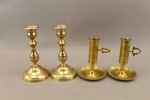 Ljusstakar i mässing 2 par 