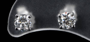 Brillantørestikker - ca. 1.10 ct. 2
