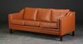 Tre-pers. sofa, læder