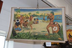 Skolplansch Polynesier, 70x100 cm