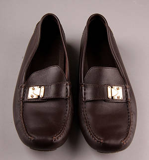 Louis Vuitton moccasiner i brunt skind, str. 38 12