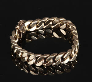 Panserarmlænke af 14 kt. guld 