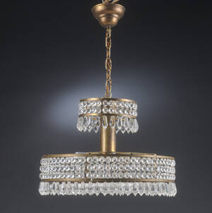 Prisme lampe i messing. 