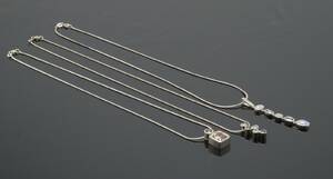 3 halskæder med vedhæng, sterling sølv 3