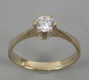 Solitairering. Ca. 0.34 ct