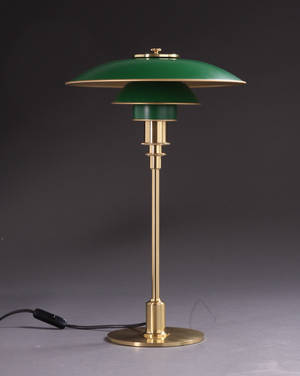 Poul Henningsen 1894-1967 PH 32 bordlampe, grønt skærmsæt