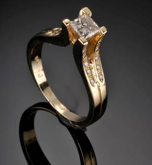 Diamantring - ca. 0.79 ct.