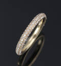 Engelsk brillantring af 18 kt. guld, i alt ca. 0.50 ct. GVS. Ringstr. 5016