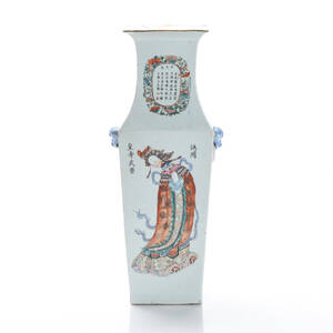 Vas i porslin Kina 1800-tal
