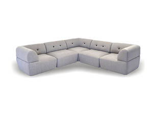 COUZ 156. Modulsofa bestående af 5 moduler, betrukket med slidstærkt SOHO stof i Light Grey. Designet af COUZ DESIGN TEAM Denne vare er sat til omsalg under nyt varenummer 4205959
