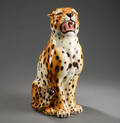 Leopard af porcelæn