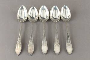 Soppskedar i silver 5 st