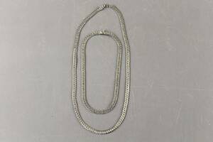 Halskedjor i silver 2 st